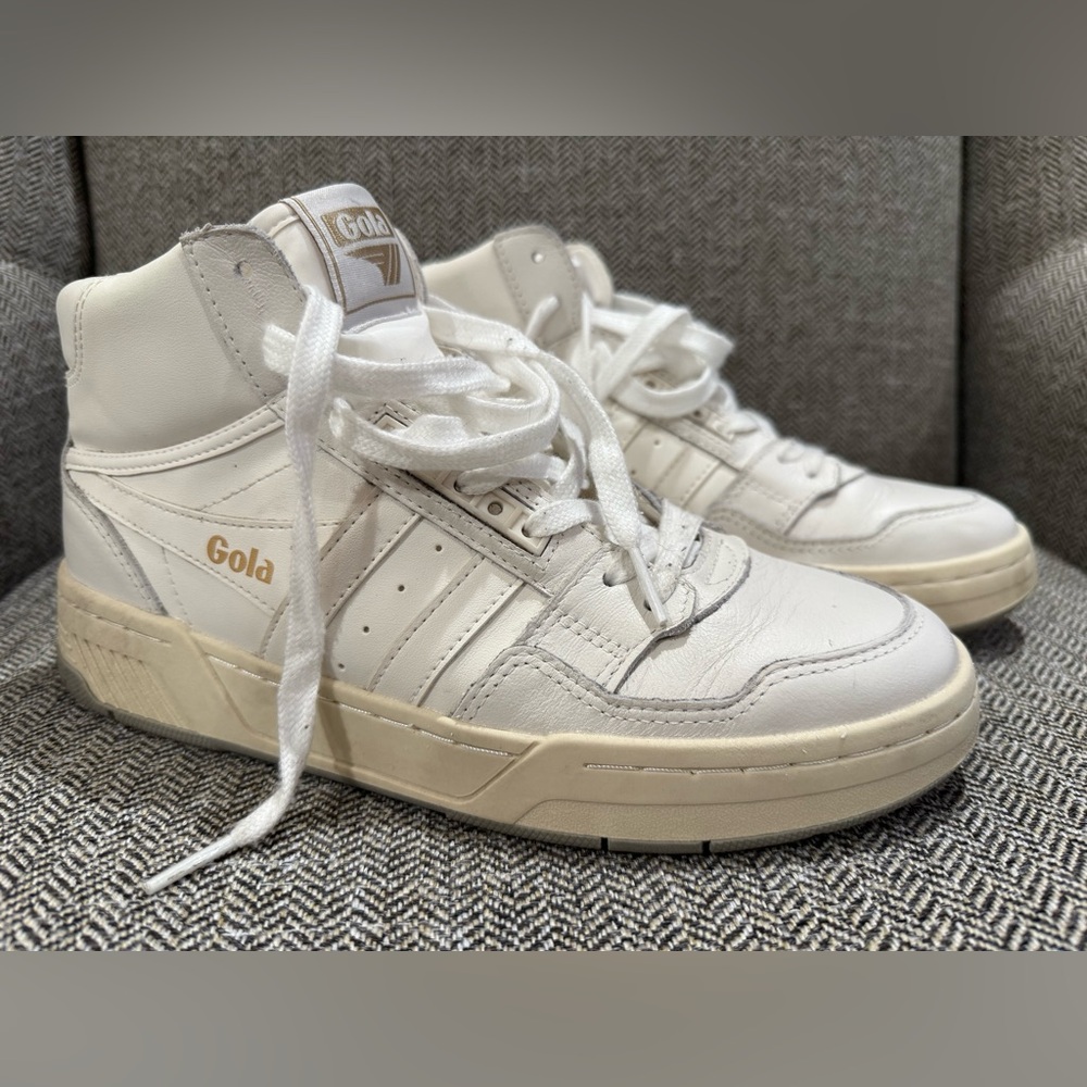 Gola White & Cream High-Top Sneakers